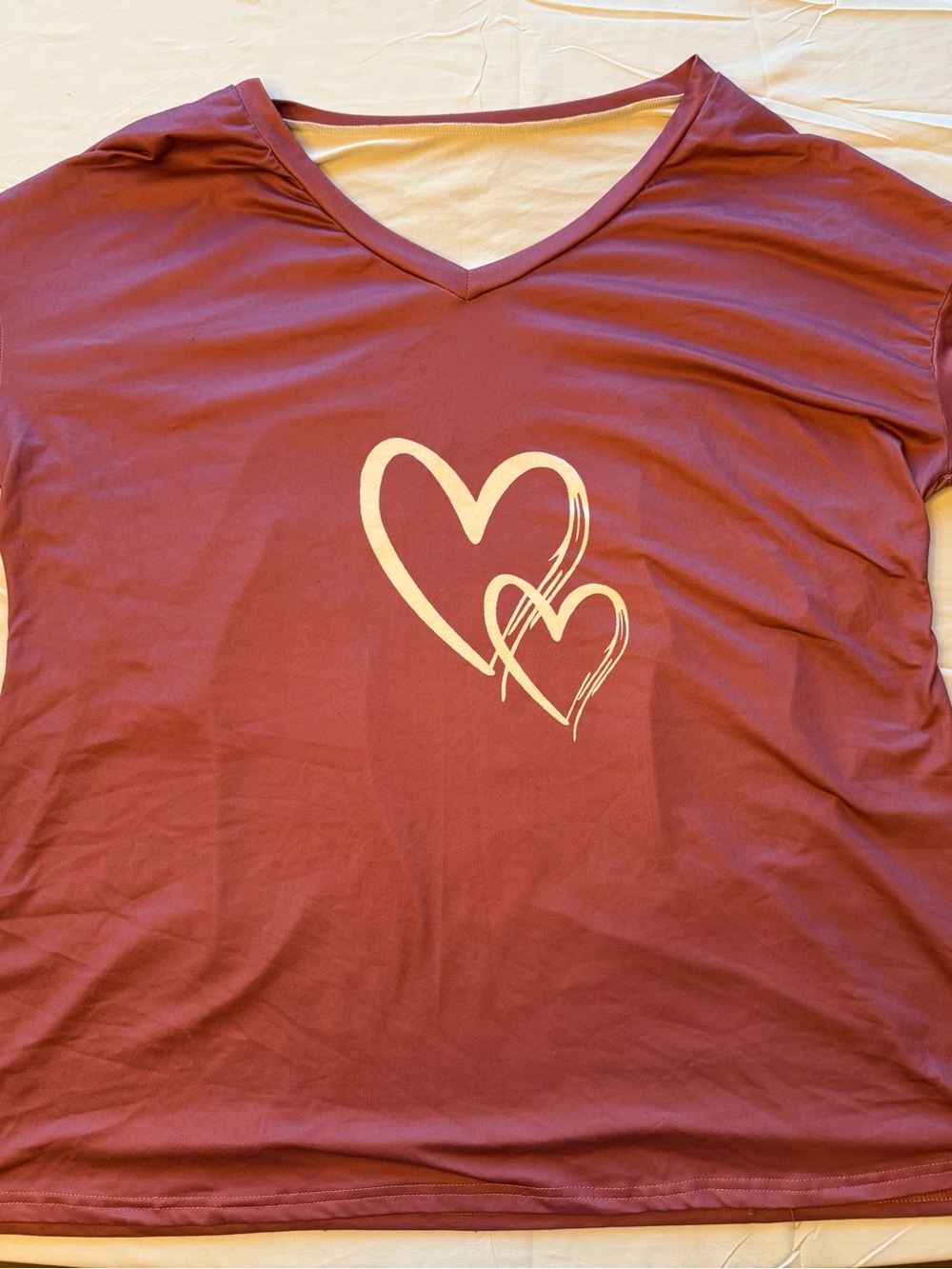 SHEIN Womens Short Sleeve Tees - Black, White, Red, Mauve - Picture 3 of 5